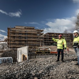Asker. Selvaag er i gang med et stort boligprosjekt på Landås.