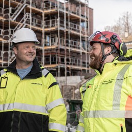 Thor Guttormsen, prosjektingeniør hos Norgips og Haakon Kravik, BIM-koordinator hos Betonmast Boligbygg