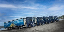 Bilde av biogass lastebiler fra Norgips